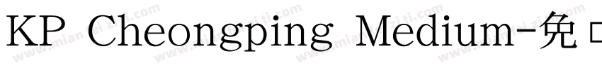 KP Cheongping Medium字体转换